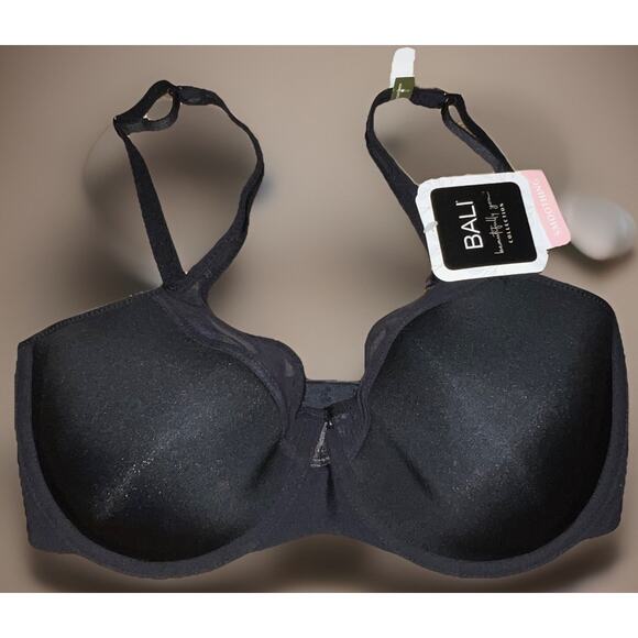 NWT Bali Ultra Light Underwire Convertible T-Shirt Bra, Black 36DD - Picture 1 of 8